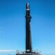 Rocket Lab Electron Rocket on Pad B at Rocket Lab's Launch Complex 1 in New Zealand