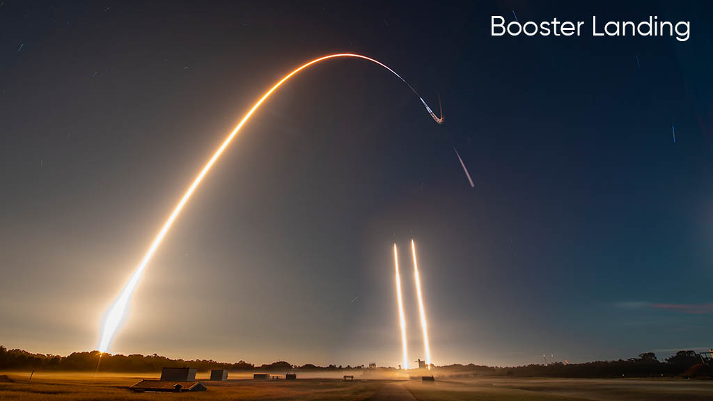 SpaceX Falcon Heavy Booster landing