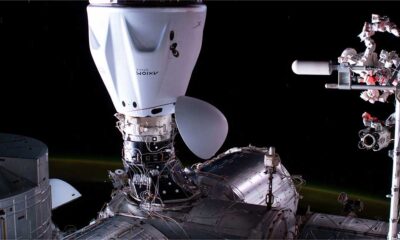 SpaceX Dragon spacecraft docking at International Space Station (ISS)