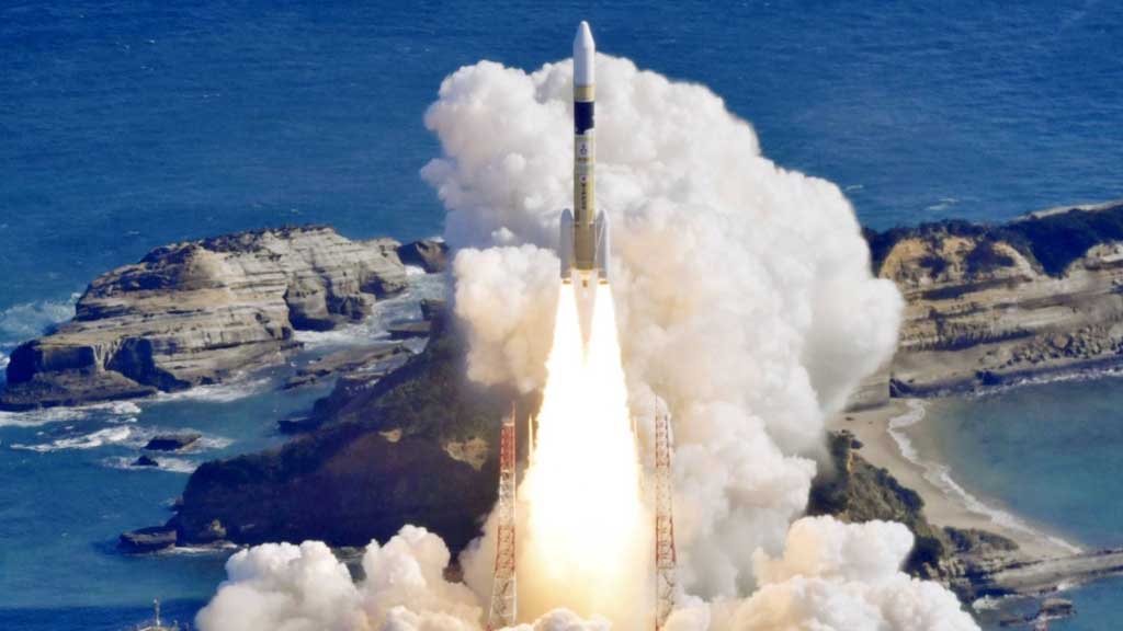 H2-A Rocket Liftoff from Tanegashima Space Center In Kagoshima Prefecture