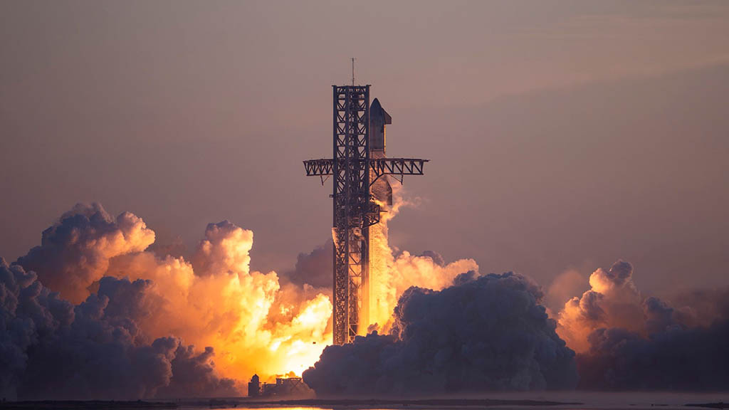 Second Integrated Starship Flight Liftoff from Starbase in Texas