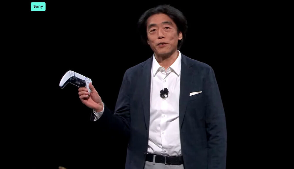 Sony Honda Mobility President and COO, Izumi Kawanishi with PS5 controller at CES 2024