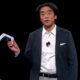 Sony Honda Mobility President and COO, Izumi Kawanishi with PS5 controller at CES 2024