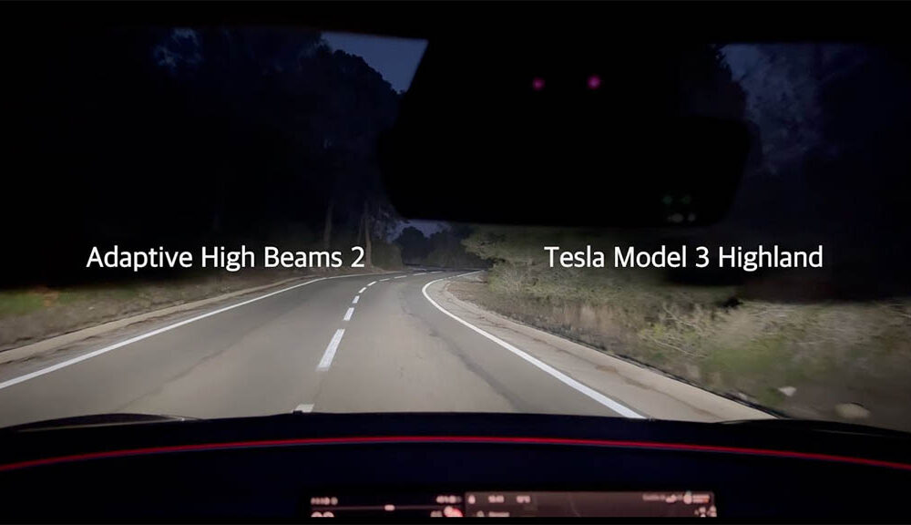 Tesla Adaptive Hight Beams