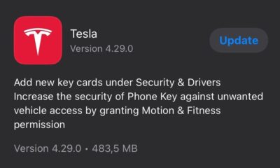 Tesla App 4.29 update