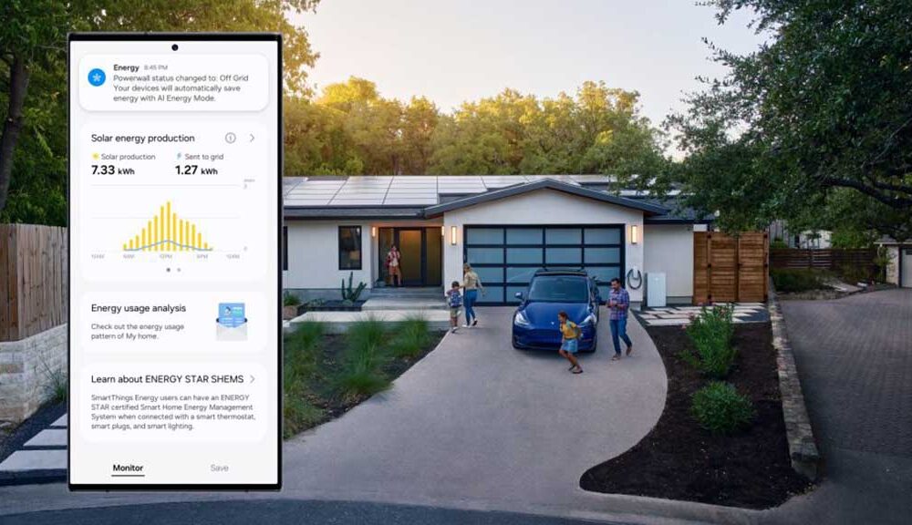 Samsung SmartThings Energy integrating Tesla energy products management