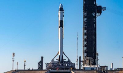 SpaceX Falcon 9 Vertical At Launch Pad