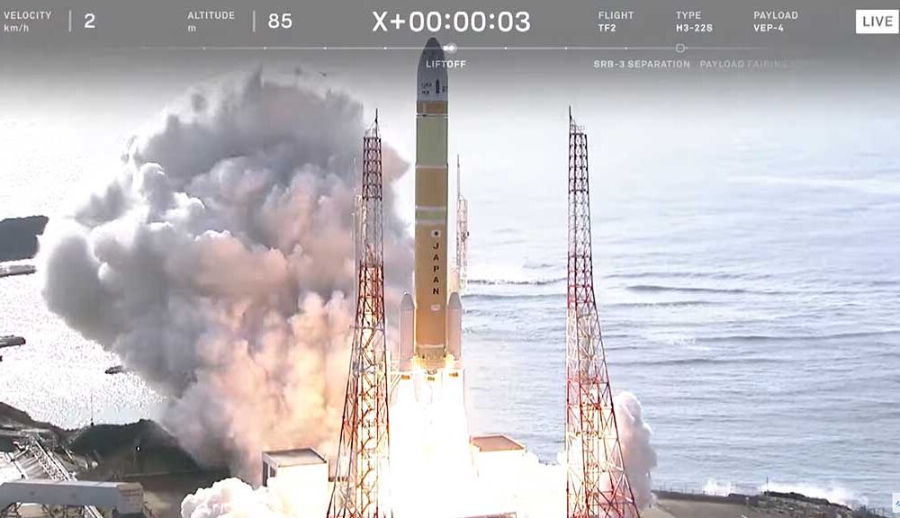 Japan's H3 Rocket Launch Vehicle Lifting Off