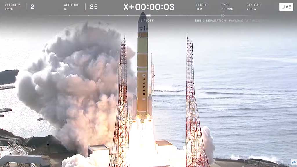 Japan's H3 Rocket Launch Vehicle Lifting Off