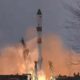 The Progress 87 cargo craft launches to the International Space Station from the Baikonur Cosmodrome in Kazakhstan on Feb. 14, 2024
