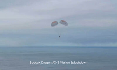 SpaceX Dragon Ax-3 Mission Splashdown