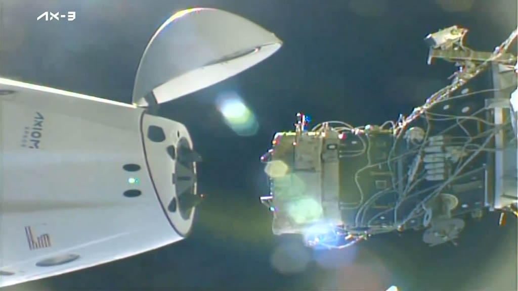 SpaceX Dragon Spacecraft Undocking from International Space Station with Ax-3 crew