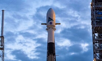 SpaceX Falcon 9 Standing Vertical with NASA's PACE mission payload