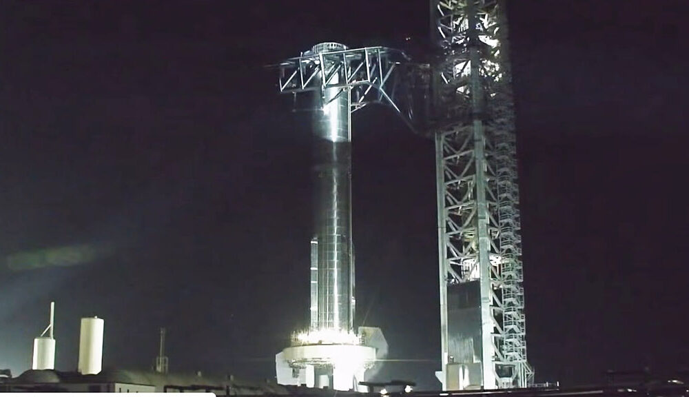 SpaceX Super Heavy Booster at Launch Pad