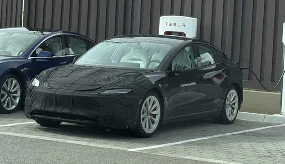 Tesla Model 3 Performance 2024 versions spotted in public