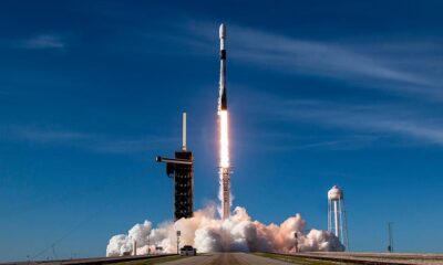 SpaceX launching Falcon 9 Vehicle from Launch Complex 39A (LC-39A) at the Kennedy Space Center in Florida with EUTELSAT 36D satellite