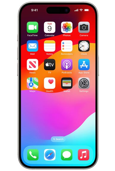 iOS 17 home screen