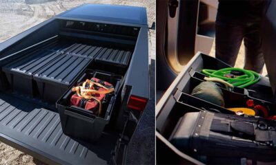 Tesla Cybertruck Vault Cargo Bins and Underseat bins