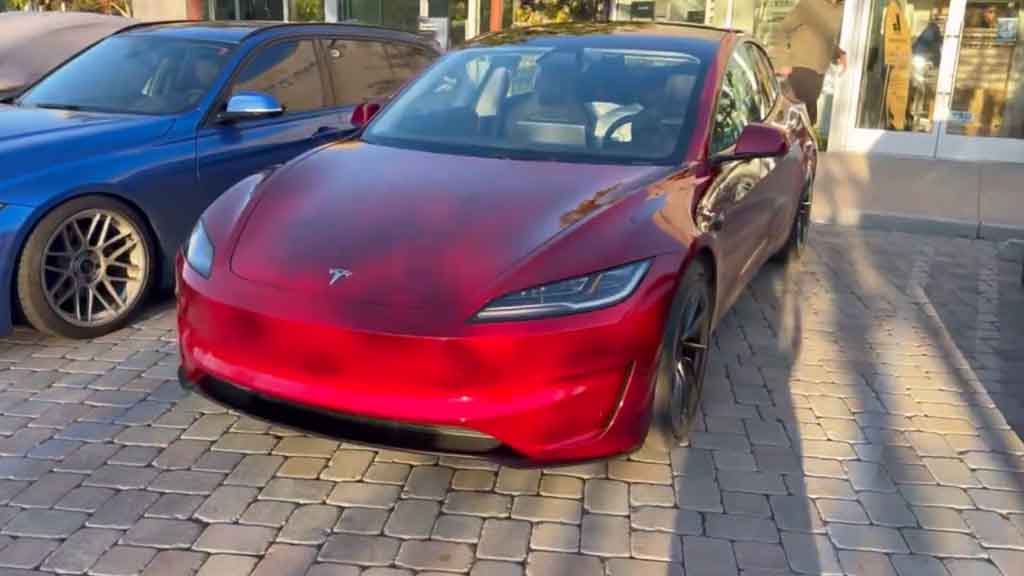 Tesla Model 3 Ludicrous image from leaked video footage