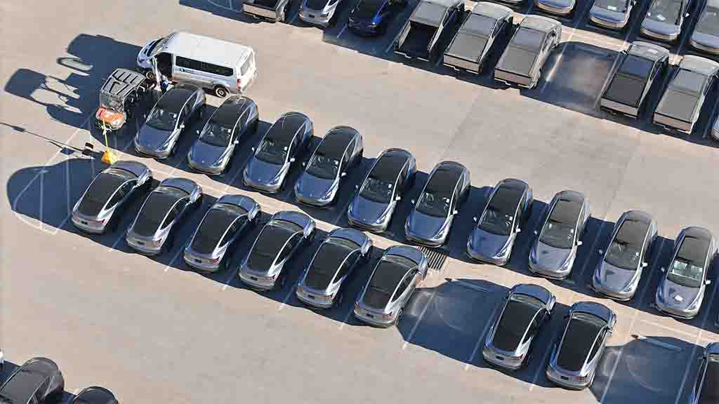 Tesla Model Y Quicksilver Units at Tesla Gigafactory in Texas, U.S.