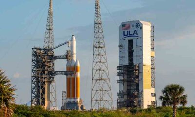 ULA Delta IV Rocket on Stand at Launch Compelx-37 at Cape Canaveral Space Force Station, Florida