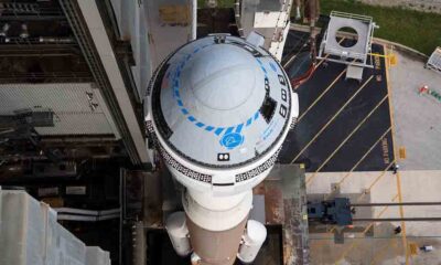 Boeing's CST-100 Starliner Spacecraft vertical on Atlas V rocket on the launch pad at Space Launch Complex 41