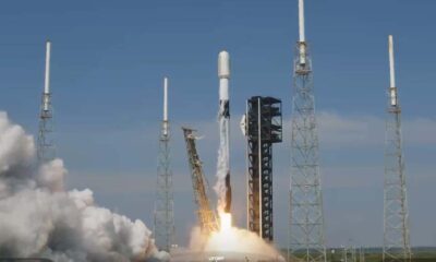 SpaceX Falcon 9 Liftoff from Space Launch Complex 40 at Cape Canaveral Space Force Station in Florida.