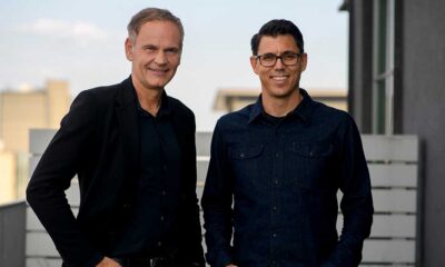 Volkswagen Group CEO, Oliver Blume (left) and RJ Scaringe Founder and CEO of Rivian (right)