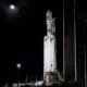 SpaceX Falcon Heavy Standing Vertical On Launch Pad