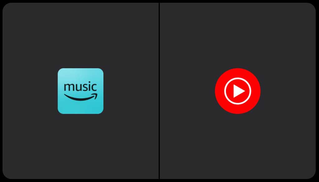 Amazon Music and YouTube Music