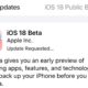 iOS 18 Public Beta