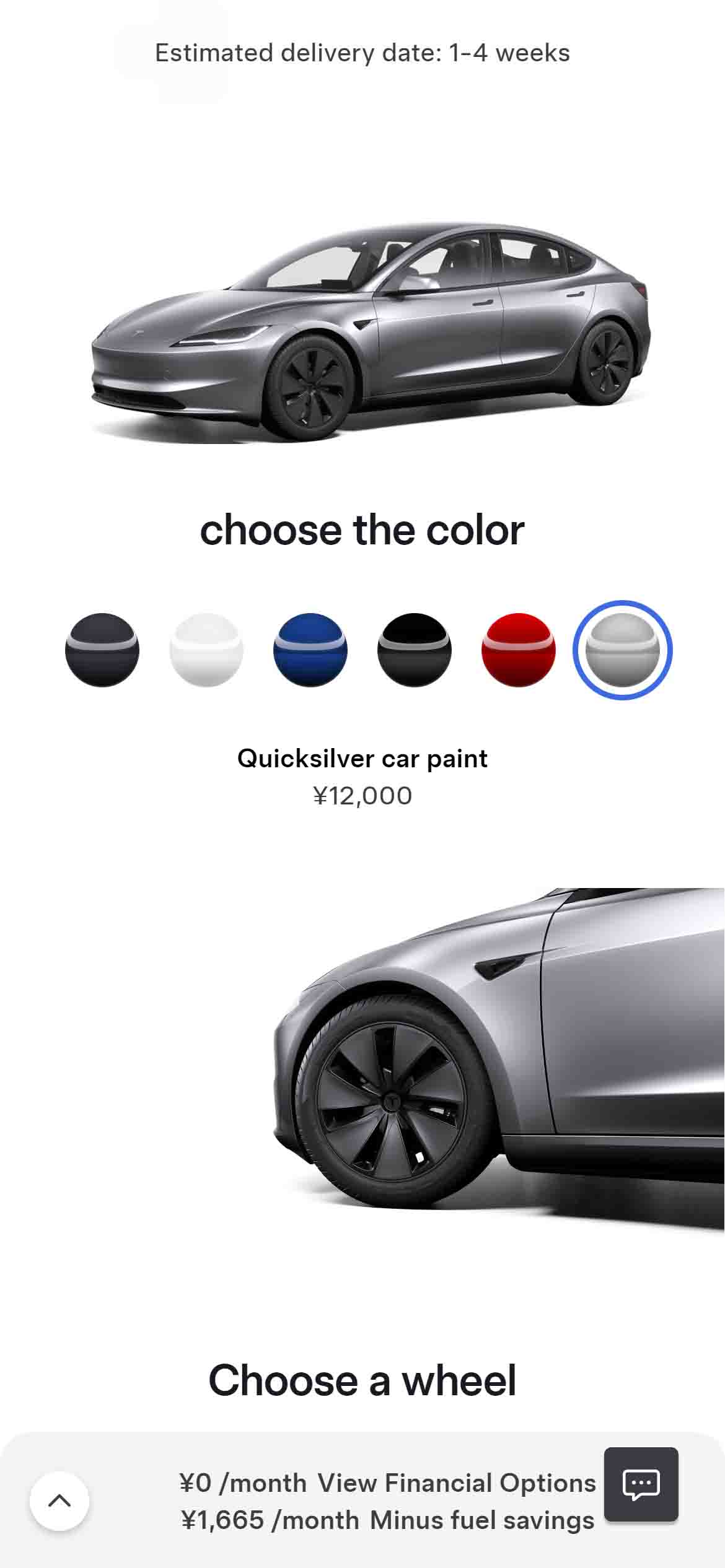 Tesla Model 3 Quicksilver Listing