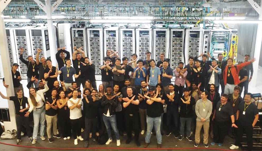 xAI Supercomputer and team image