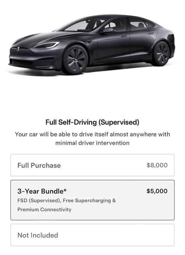 Tesla FSD Supercharging Connectivity Bundle