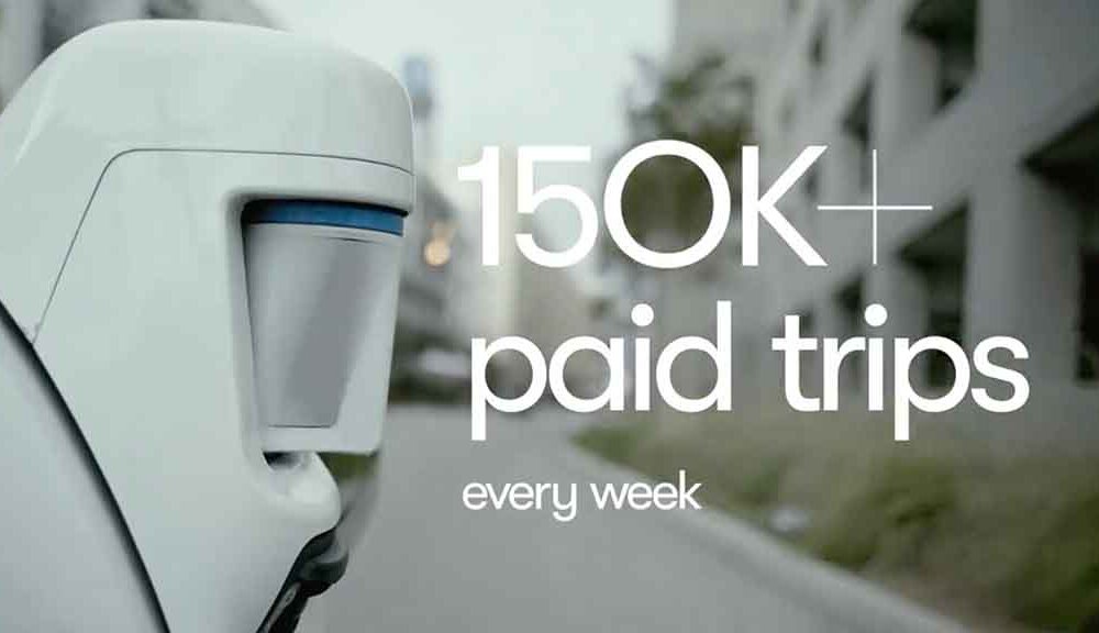 Waymo 150K paid trips