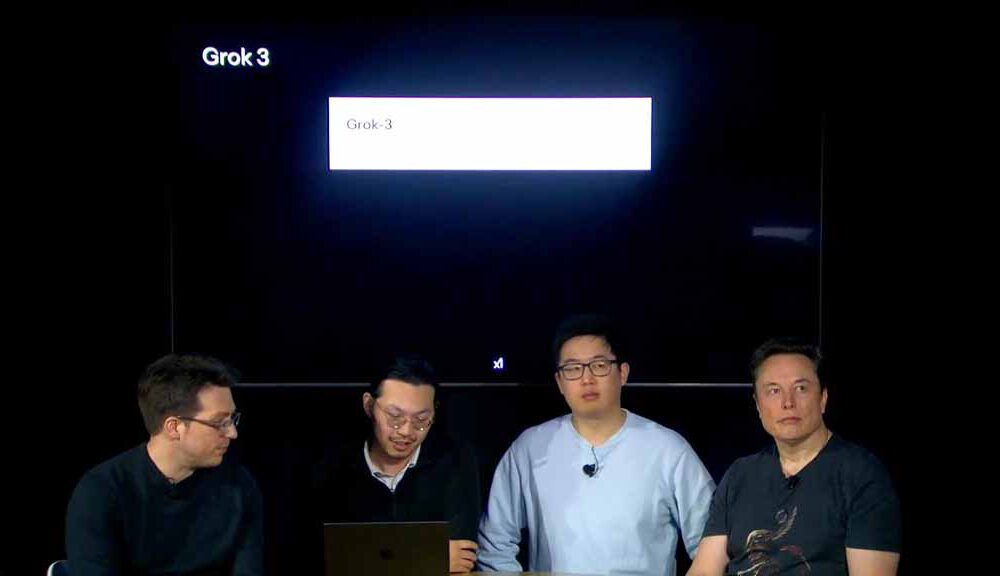 xAI team announcing Grok 3