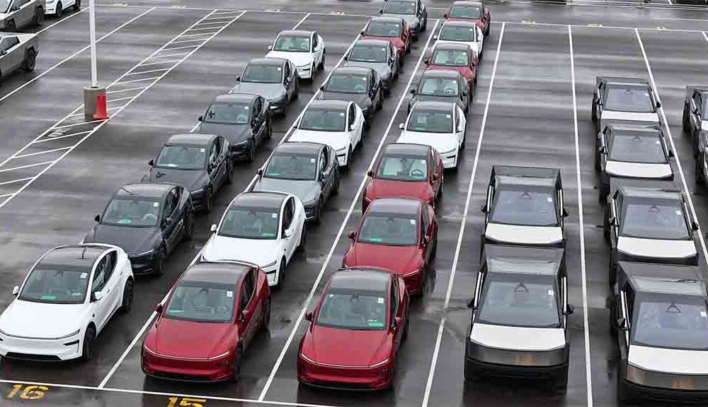 New Tesla Model Y Parked at Giga Texas