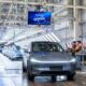 new tesla model y rolling out of assembly line from Gigafactory shanghai