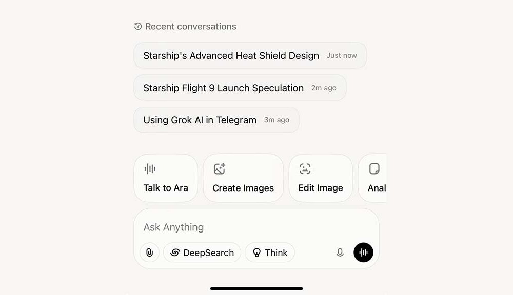 xAI Grok app update