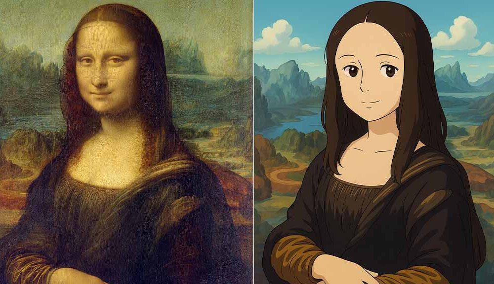 Ghibli style mona lisa ChatGPT