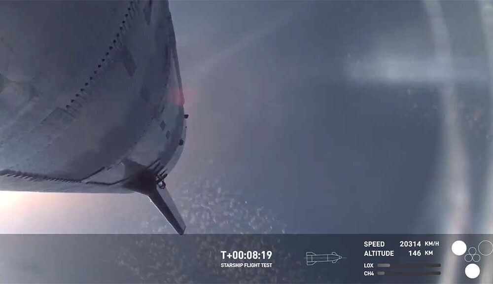 Ship 34 loss due to altitude control during Starship Flight 8