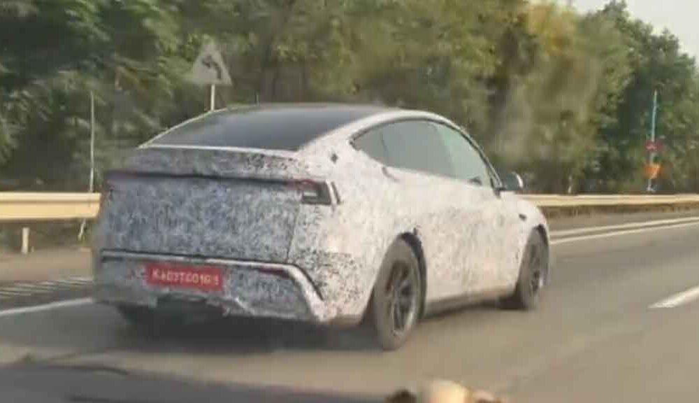 Tesla model Y Camouflaged India
