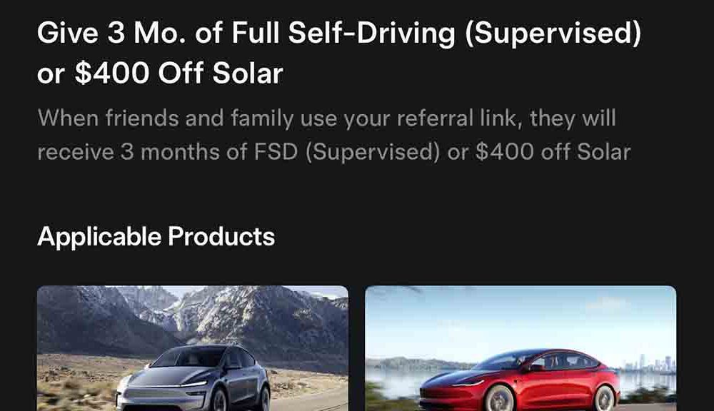 Tesla Referral program change