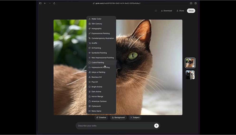 xAI Grok AI image edit features