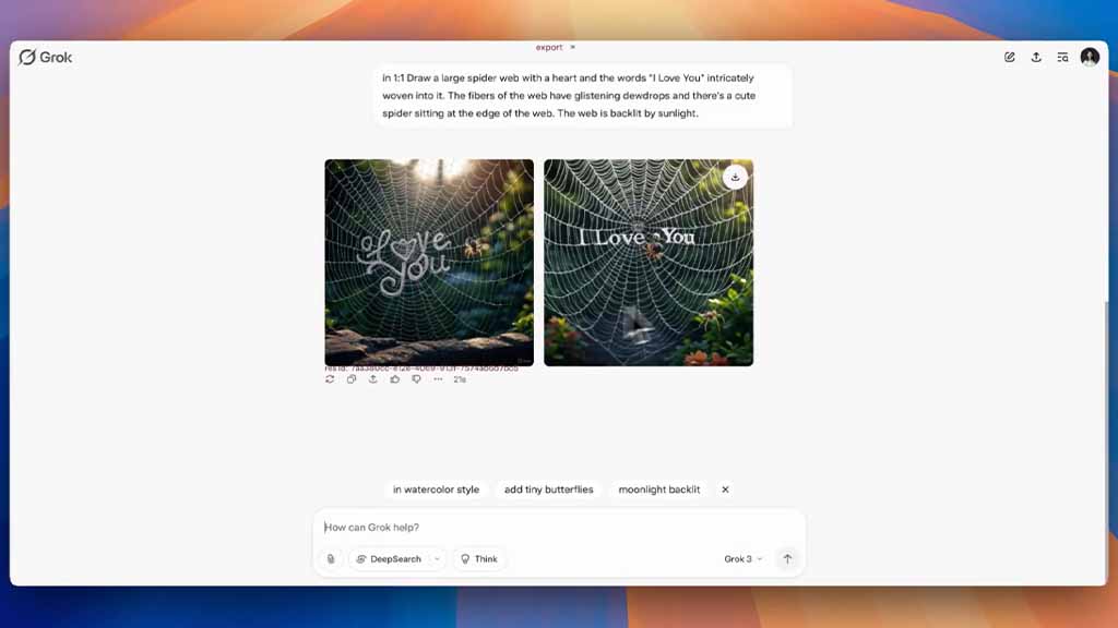 Grok Images aspect ratio feature