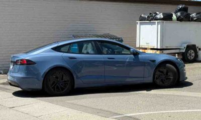 Refreshed Tesla Model S in Blue color