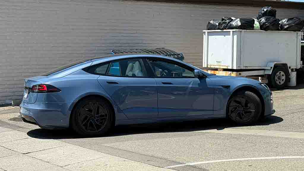 Refreshed Tesla Model S in Blue color