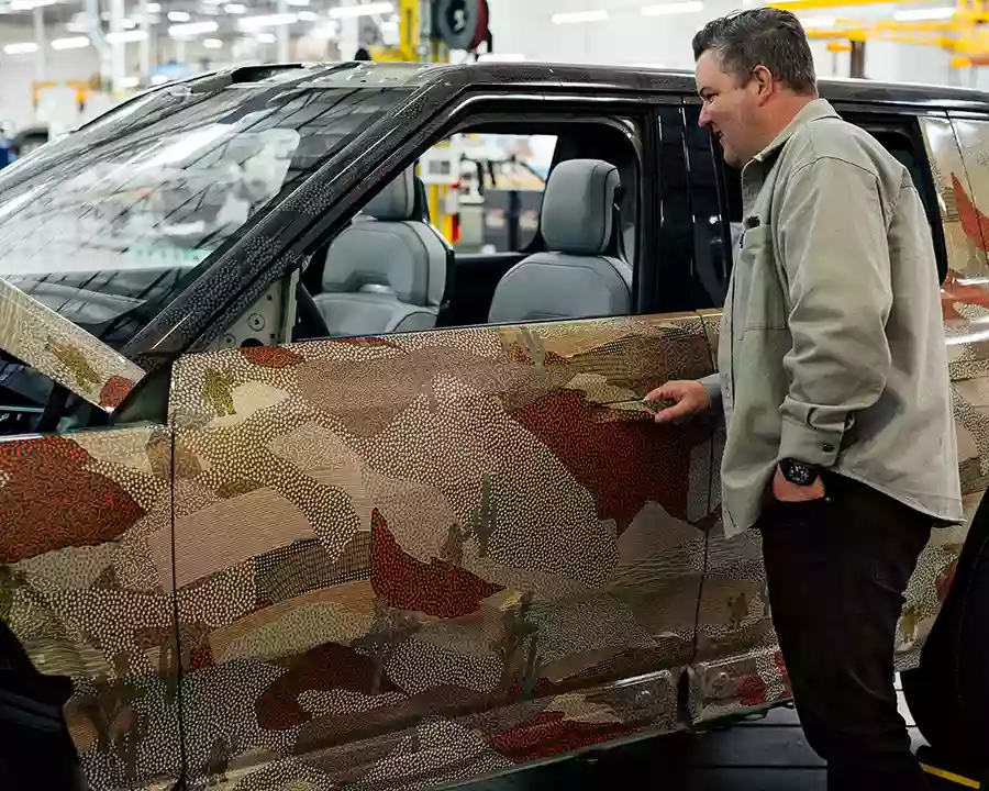 Rivian R2 camouflaged