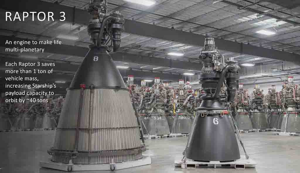 SpaceX Raptor 2 vs Raptor 3