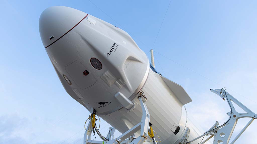 SpaceX Axiom Space Ax-4 Dragon spacecraft